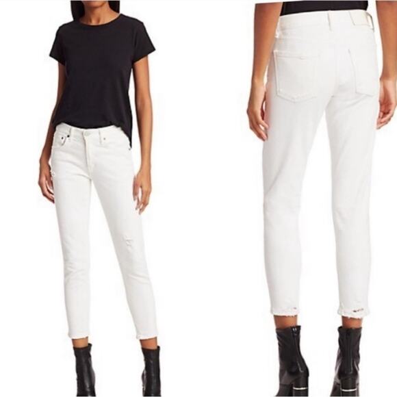 Moussy Vintage | Women’s Velma White Destroyed High-Waist Skinny Jeans Denim 27 - Picture 3 of 12